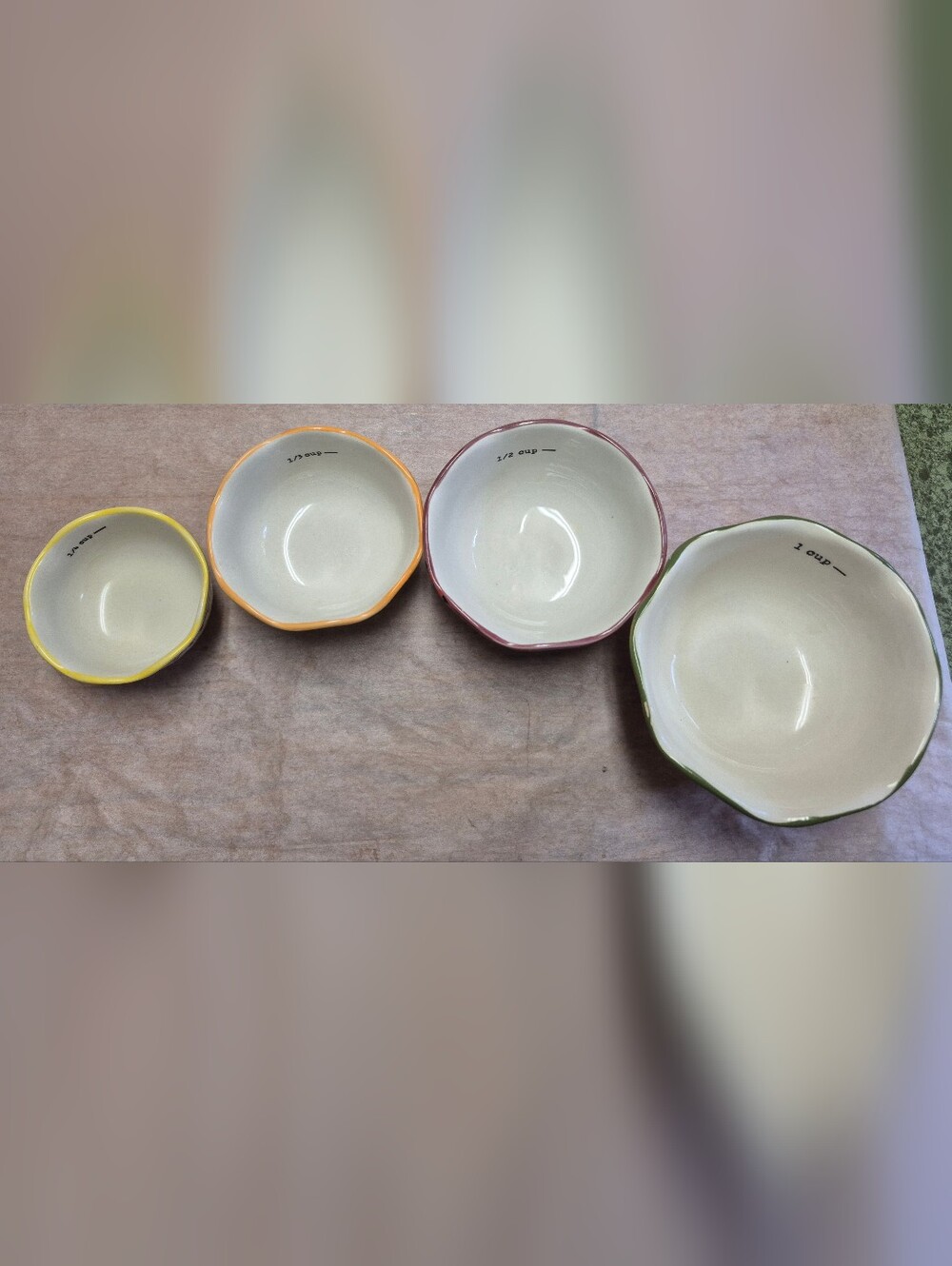 Set of Pioneer Woman Ceramic Measuring Bowls